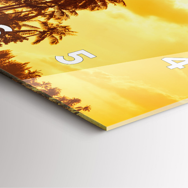 Orologio quadrato Palme soleggiate