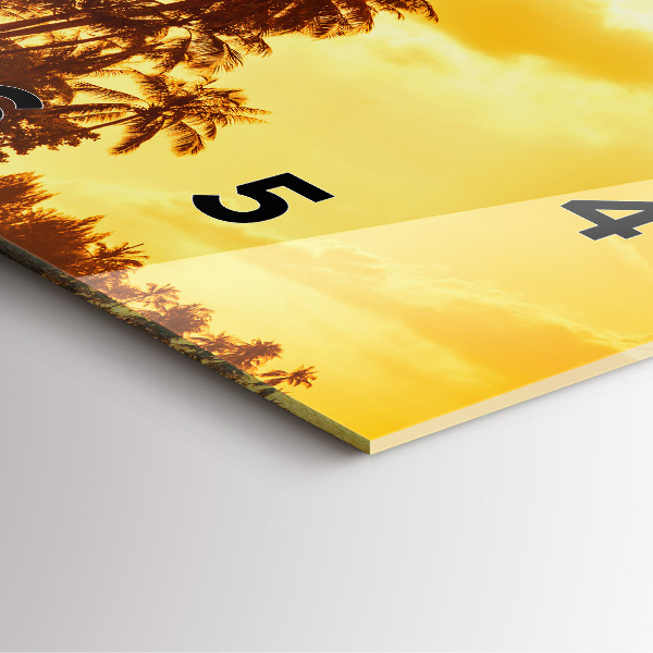 Orologio quadrato Palme soleggiate