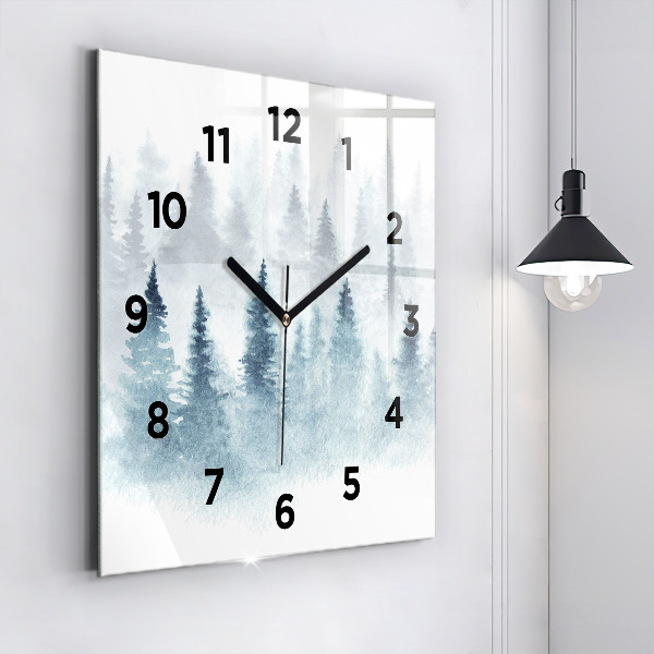 Orologio quadrato Foresta invernale