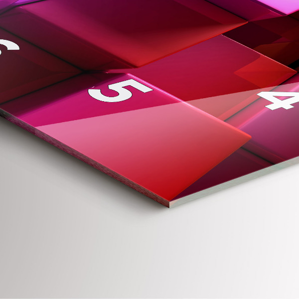 Orologio quadrato Cubi colorati