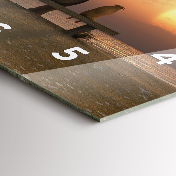 Orologio quadrato Animali e tramonto