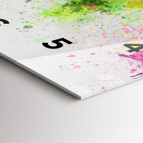 Orologio quadrato Mappa del mondo su carta