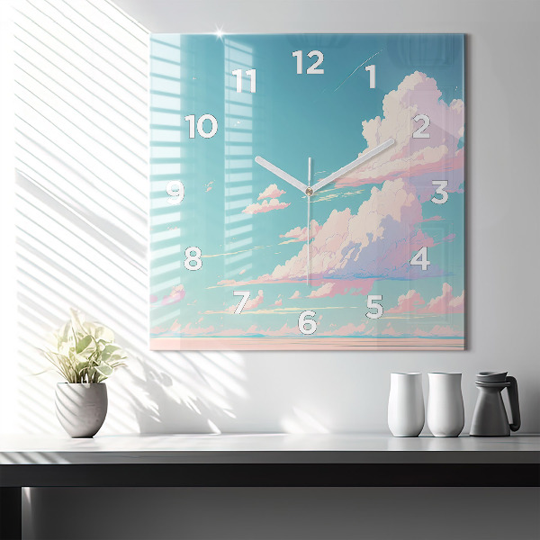 Orologio quadrato Colore pastello del cielo