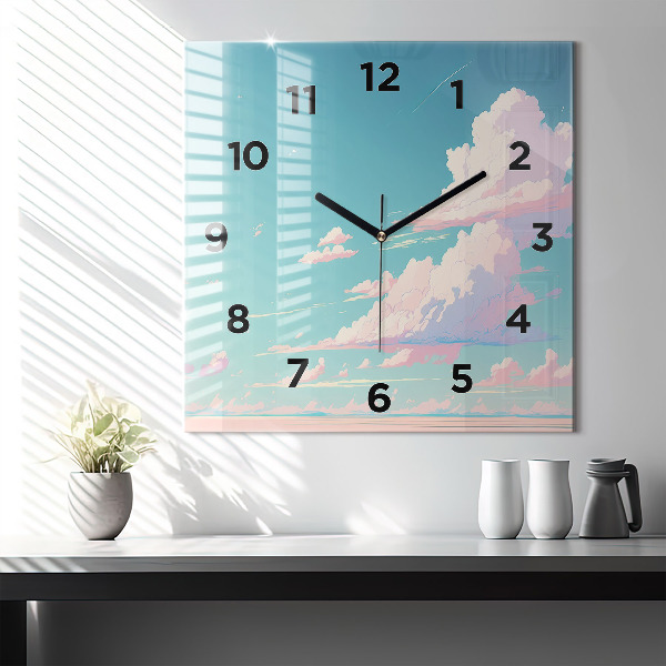 Orologio quadrato Colore pastello del cielo