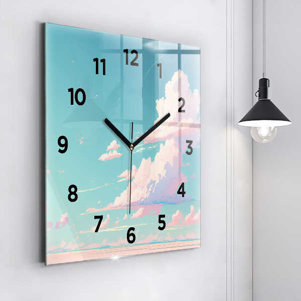 Orologio quadrato Colore pastello del cielo