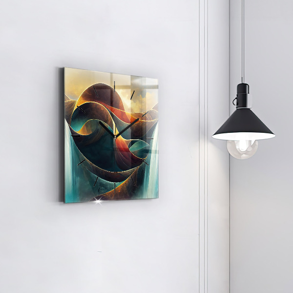 Orologio quadrato Cascata che scorre