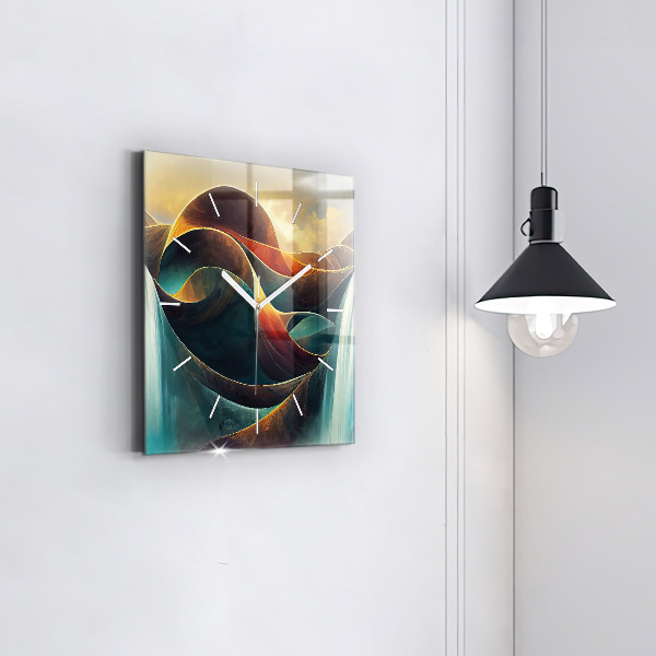 Orologio quadrato Cascata che scorre