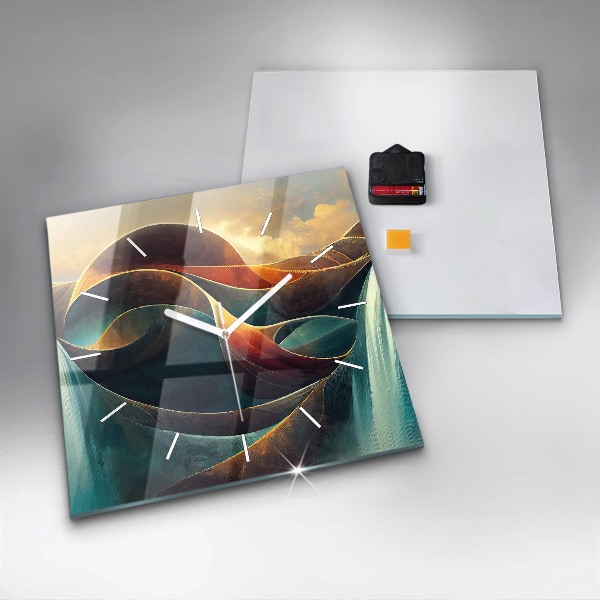 Orologio quadrato Cascata che scorre