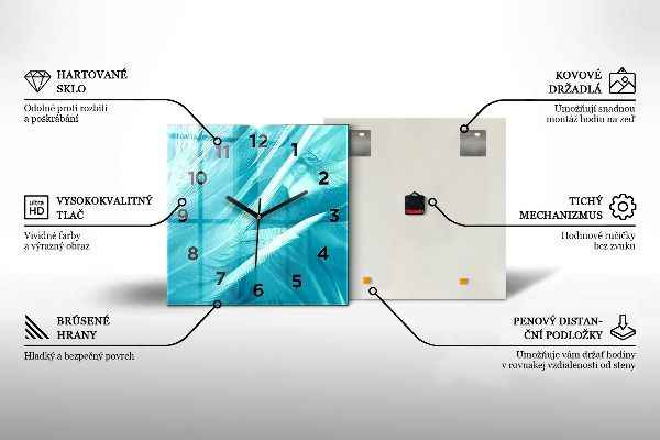 Orologio quadrato Cascata che scorre