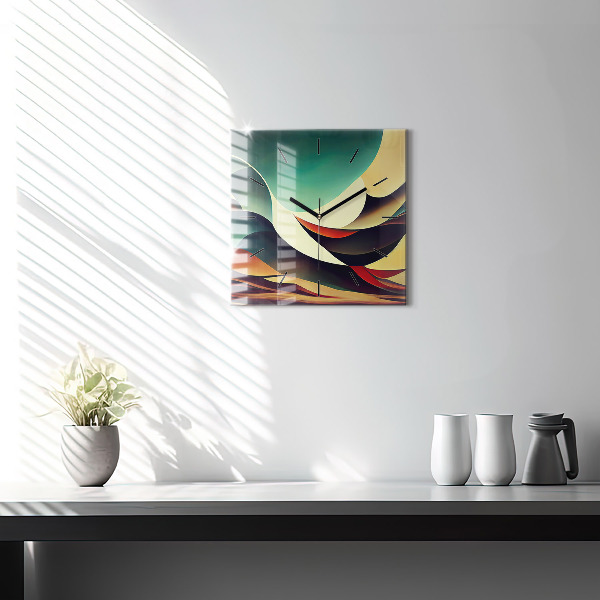 Orologio quadrato Sfondo di linee astratte