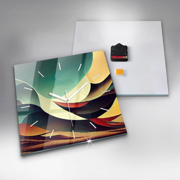 Orologio quadrato Sfondo di linee astratte