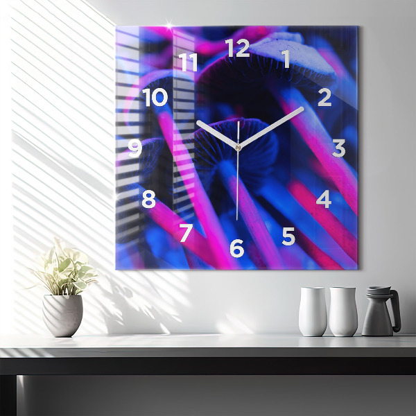 Orologio quadrato Funghi magici colorati