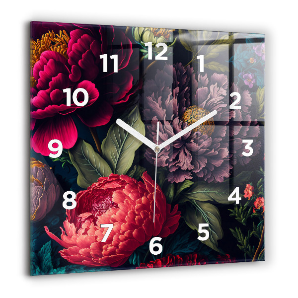 Orologio quadrato Mazzo di fiori d'epoca