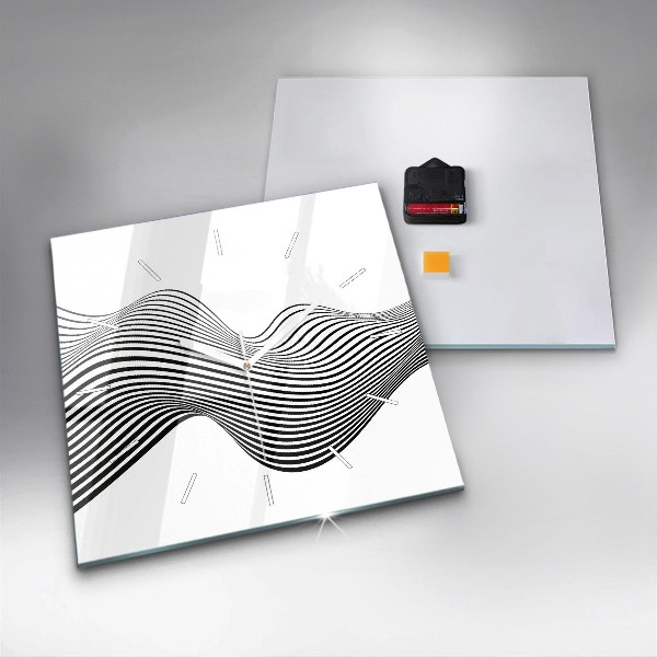 Orologio quadrato Arte in bianco e nero