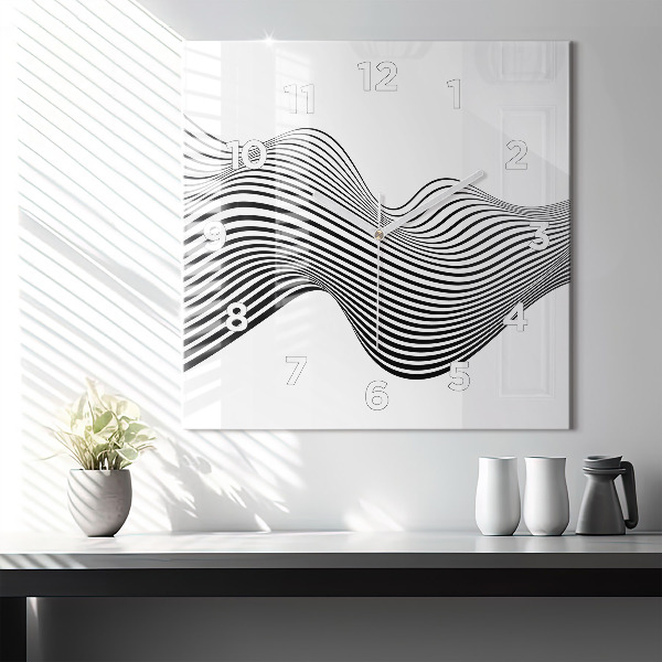 Orologio quadrato Arte in bianco e nero