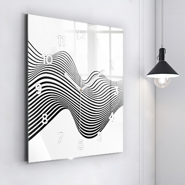 Orologio quadrato Arte in bianco e nero