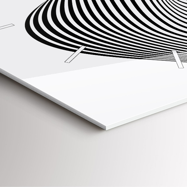 Orologio quadrato Arte in bianco e nero