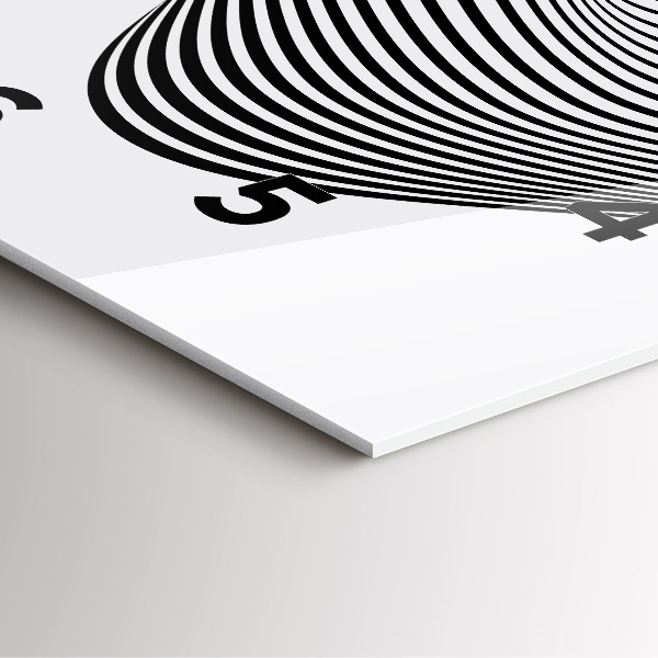 Orologio quadrato Arte in bianco e nero