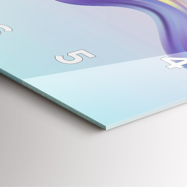 Orologio quadrato Astrazione di onde pastello