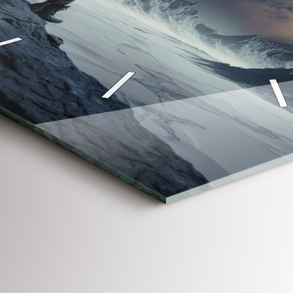 Orologio quadrato Uomo davanti alla luna