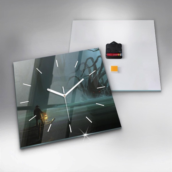 Orologio quadrato L'uomo e il mostro nella palude