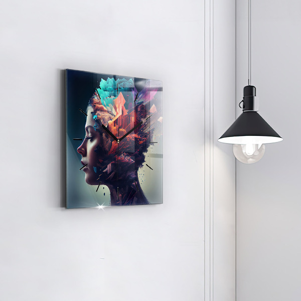 Orologio quadrato Donna astratta