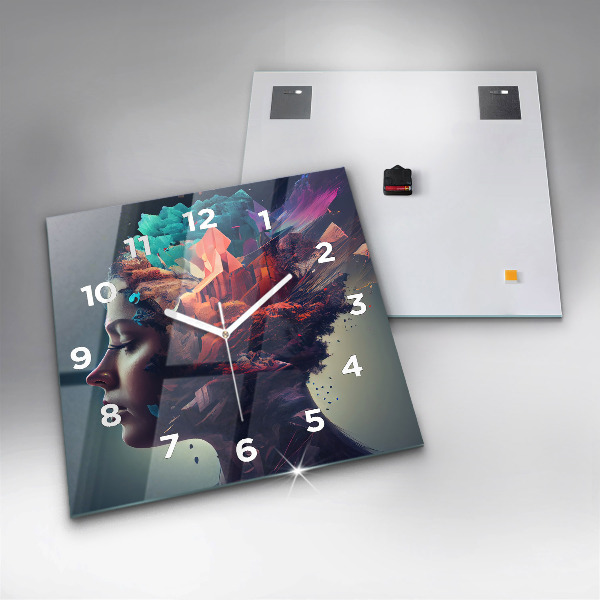 Orologio quadrato Donna astratta