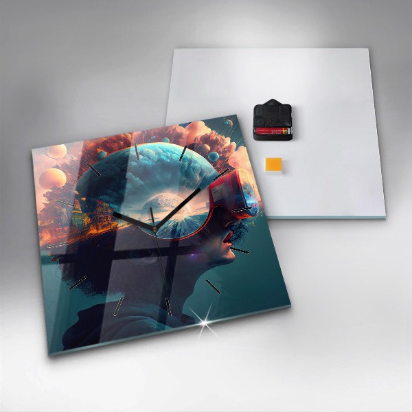 Orologio quadrato Mondo futuristico