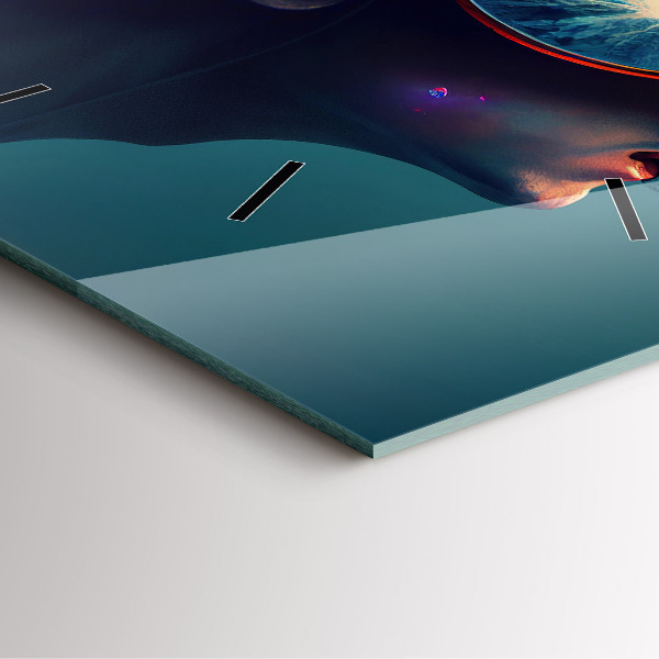 Orologio quadrato Mondo futuristico