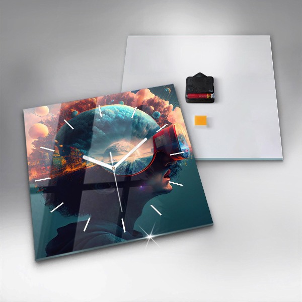 Orologio quadrato Mondo futuristico