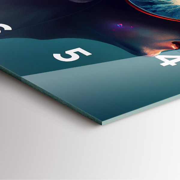 Orologio quadrato Mondo futuristico