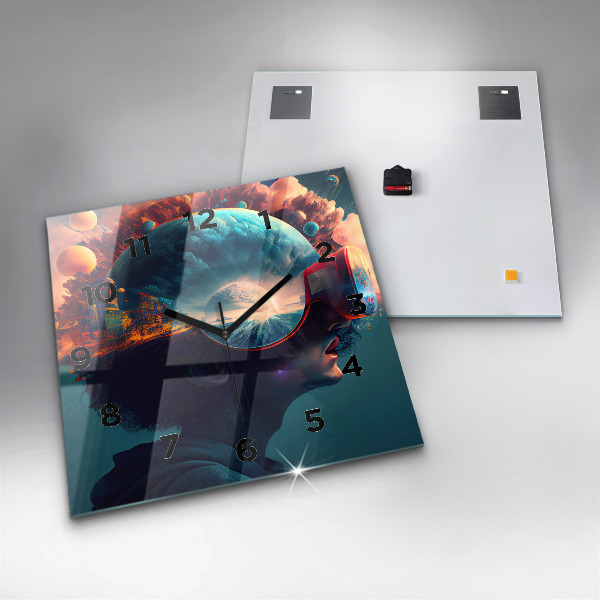 Orologio quadrato Mondo futuristico
