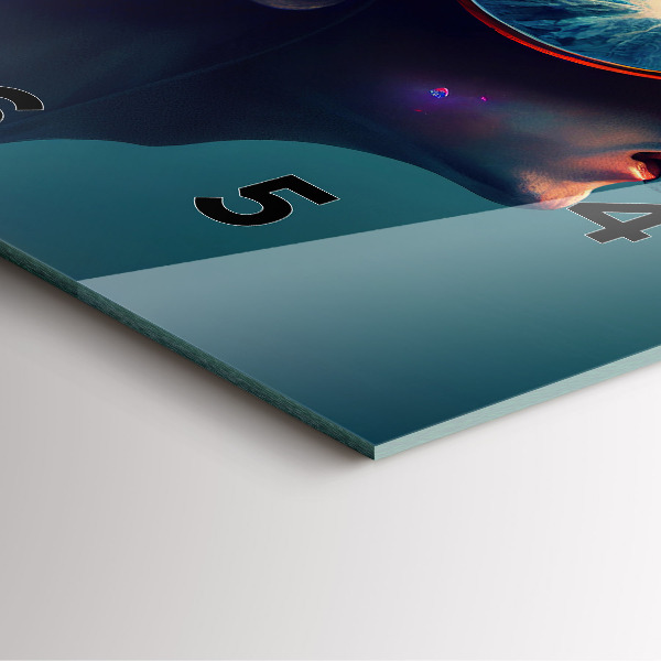 Orologio quadrato Mondo futuristico