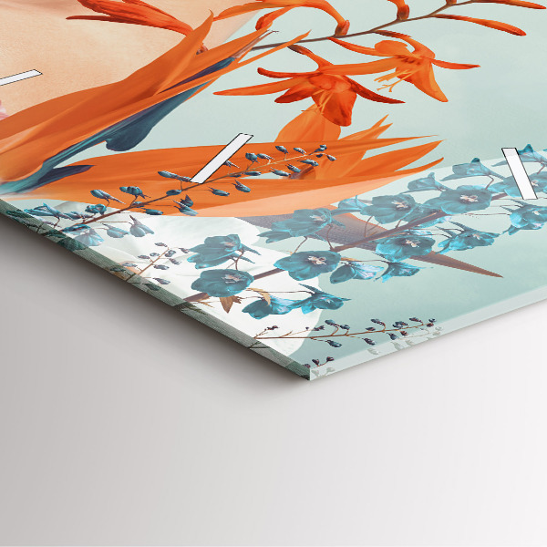 Orologio quadrato Donna con fiori