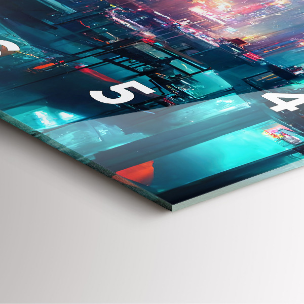 Orologio quadrato Città in stile cyberpunk