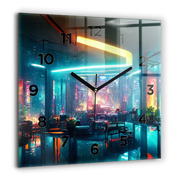 Orologio quadrato Città in stile cyberpunk