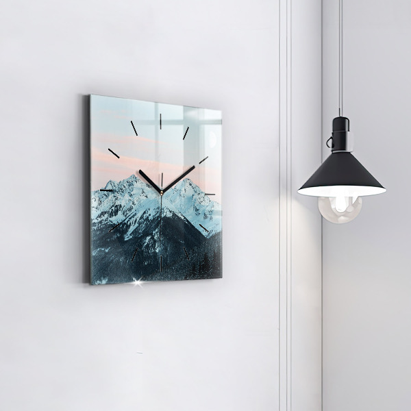 Orologio quadrato Catena montuosa in inverno