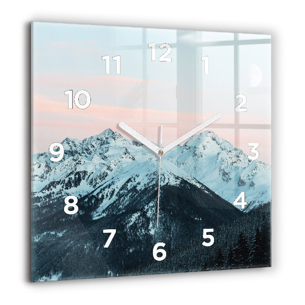 Orologio quadrato Catena montuosa in inverno