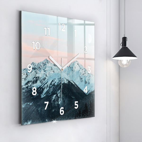 Orologio quadrato Catena montuosa in inverno