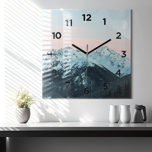 Orologio quadrato Catena montuosa in inverno