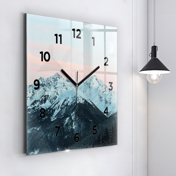 Orologio quadrato Catena montuosa in inverno