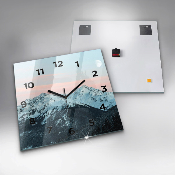 Orologio quadrato Catena montuosa in inverno