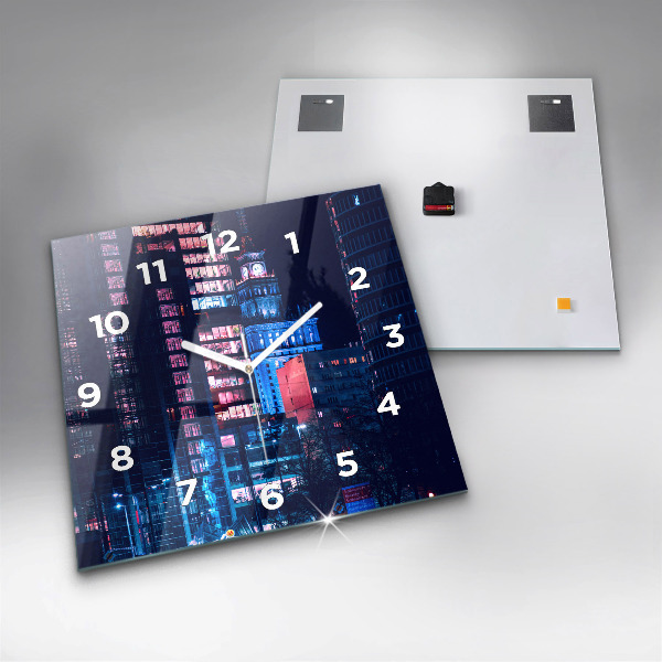 Orologio quadrato Varsavia di notte