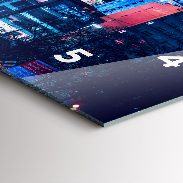 Orologio quadrato Varsavia di notte