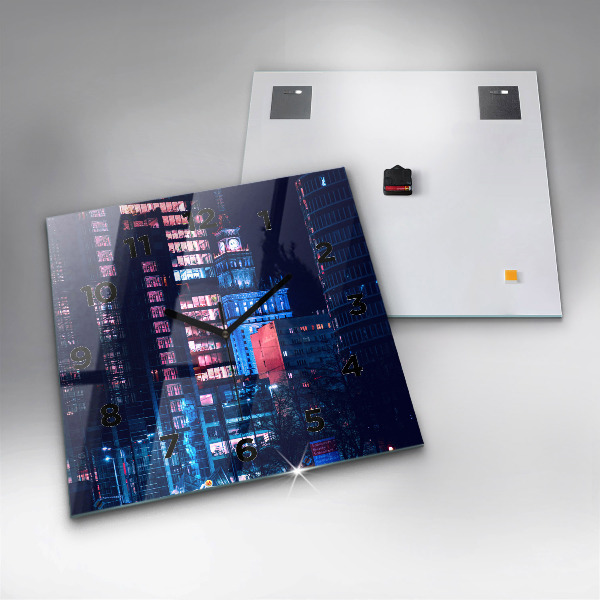 Orologio quadrato Varsavia di notte