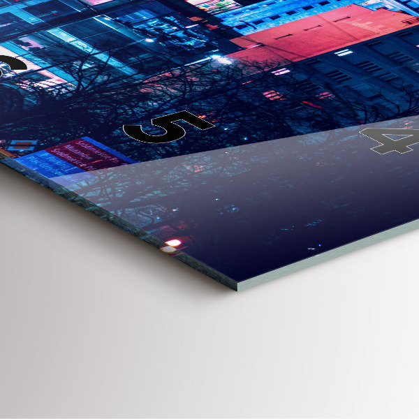 Orologio quadrato Varsavia di notte