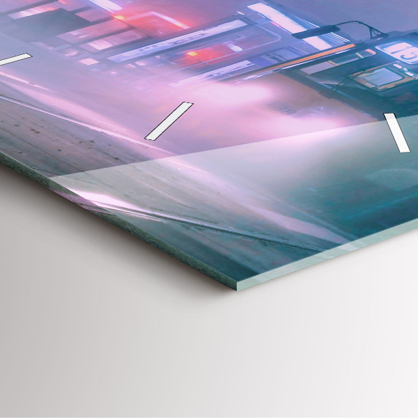 Orologio quadrato Varsavia nella nebbia