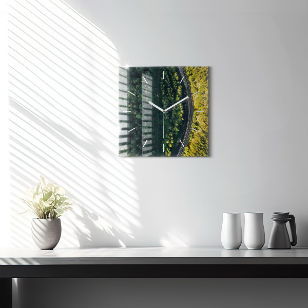 Orologio quadrato La foresta vista dall'alto