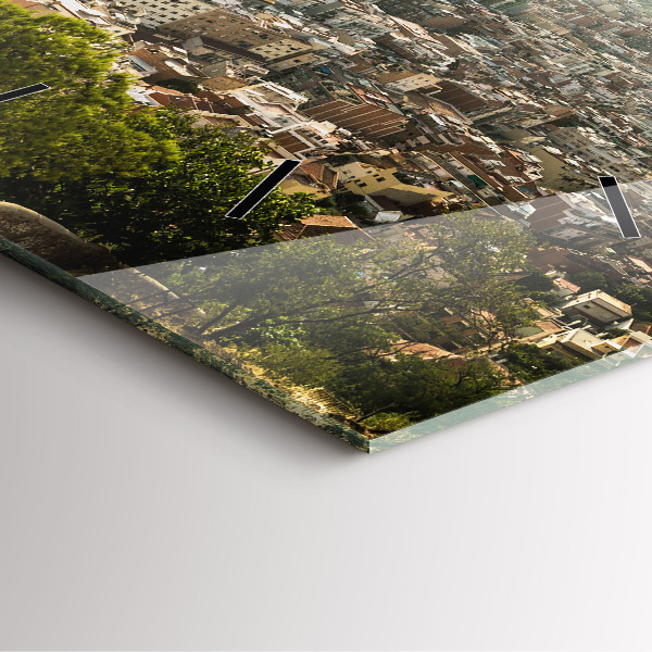 Orologio quadrato Barcellona vista Montjuic