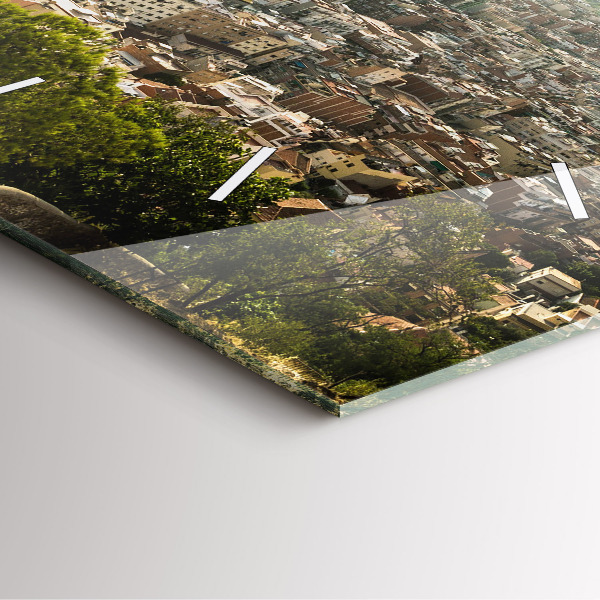 Orologio quadrato Barcellona vista Montjuic